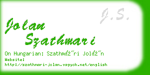 jolan szathmari business card